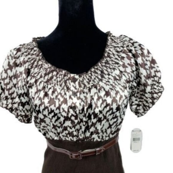 Liz Claiborne Sweater Womens Size Small Green Gray Striped Pullover 3/4 Sleeve - Picture 1 of 8